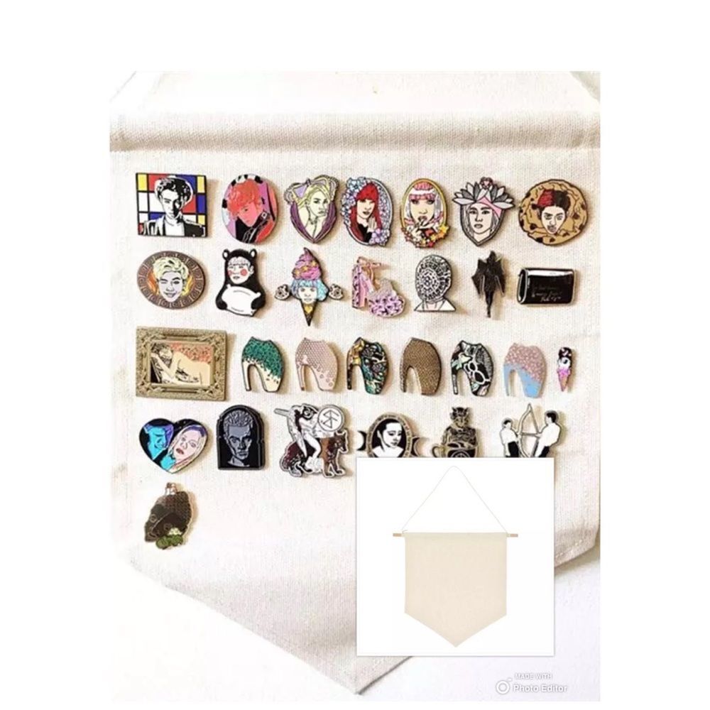 Pin Collection Canvas Banner NATURAL